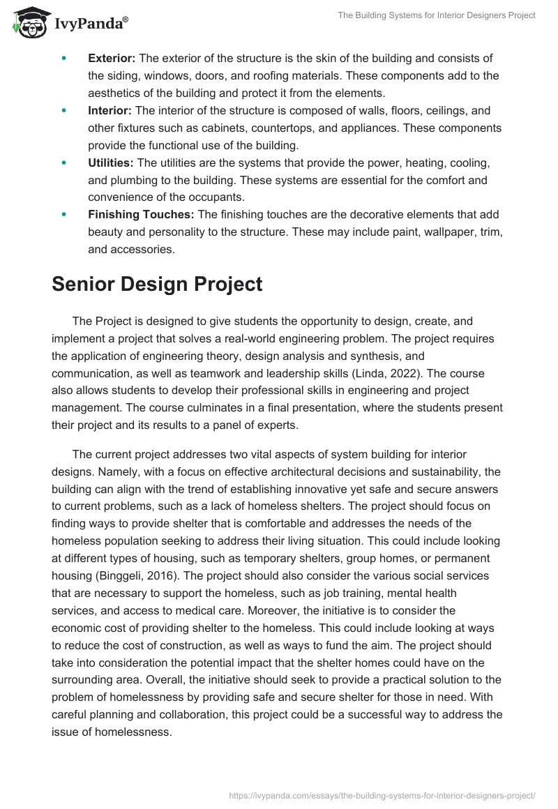 The Building Systems for Interior Designers Project. Page 4