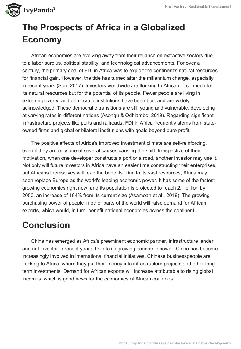 Next Factory: Sustainable Development. Page 2