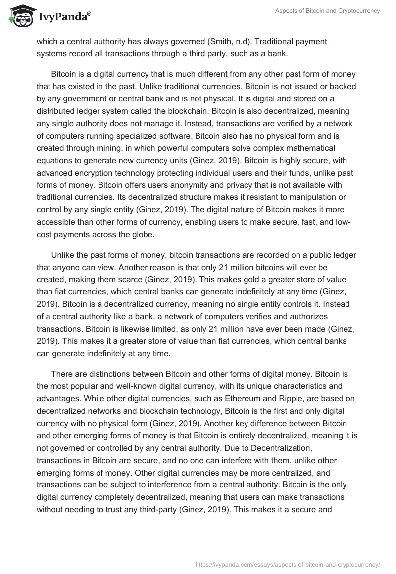Aspects of Bitcoin and Cryptocurrency. Page 3