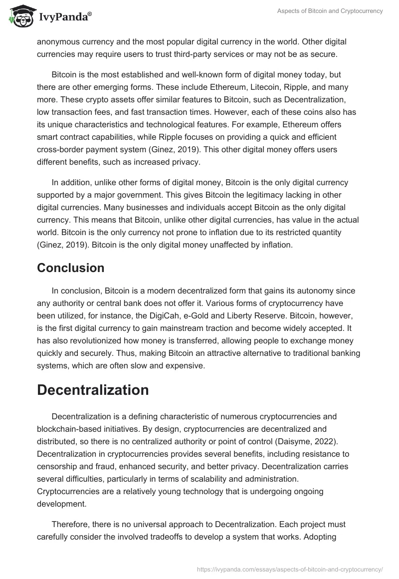 Aspects of Bitcoin and Cryptocurrency. Page 4