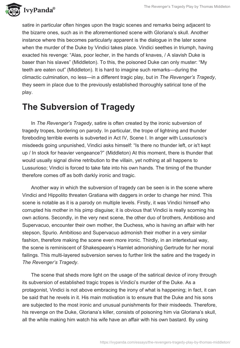 "The Revenger’s Tragedy" Play by Thomas Middleton. Page 4