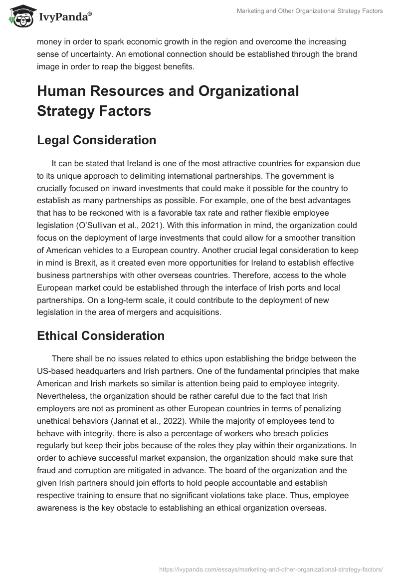 Marketing and Other Organizational Strategy Factors. Page 2