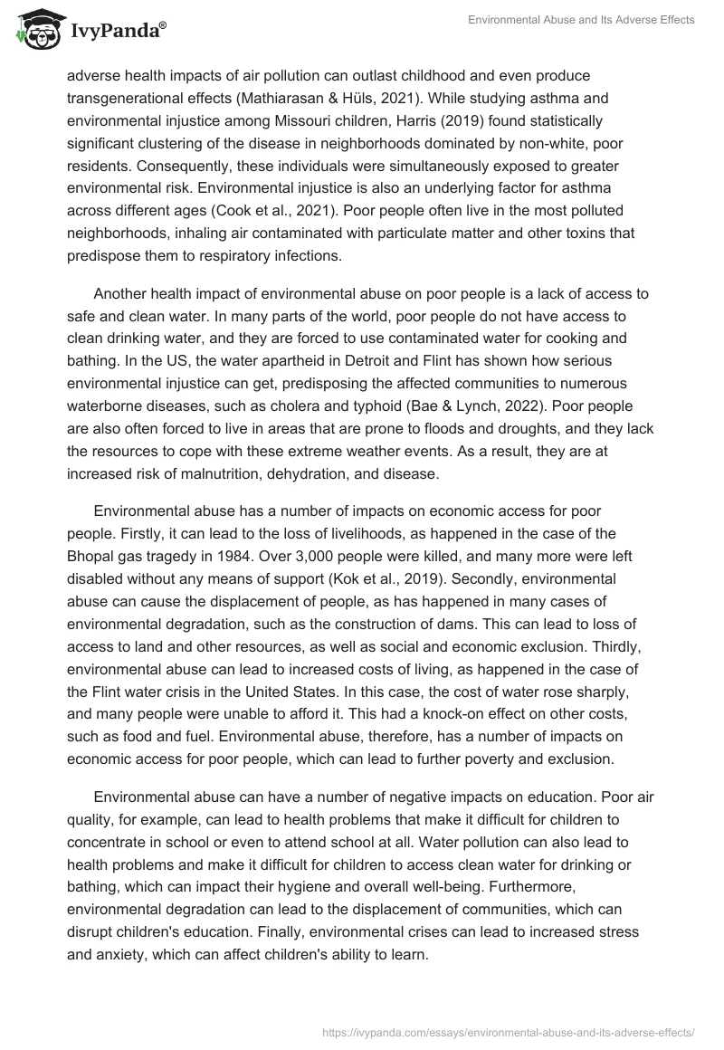 Environmental Abuse and Its Adverse Effects. Page 4