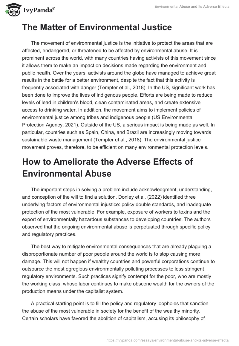 Environmental Abuse and Its Adverse Effects. Page 5