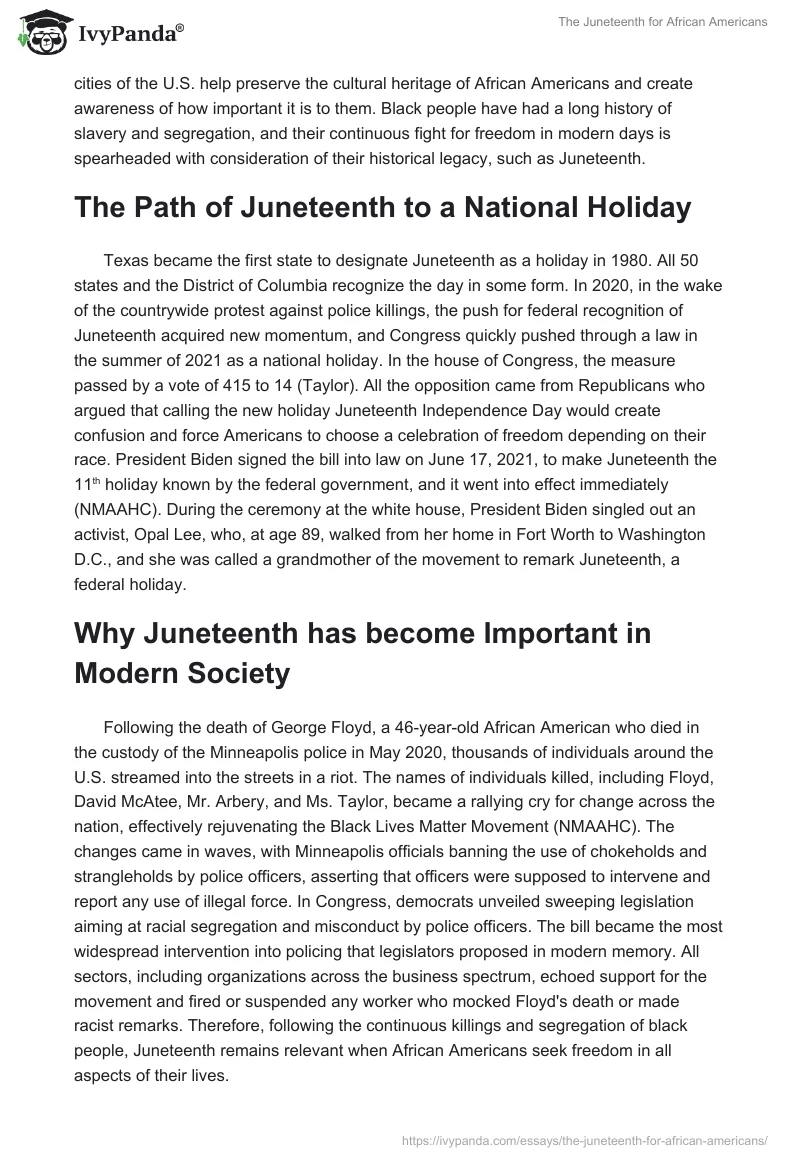 The Juneteenth for African Americans. Page 3