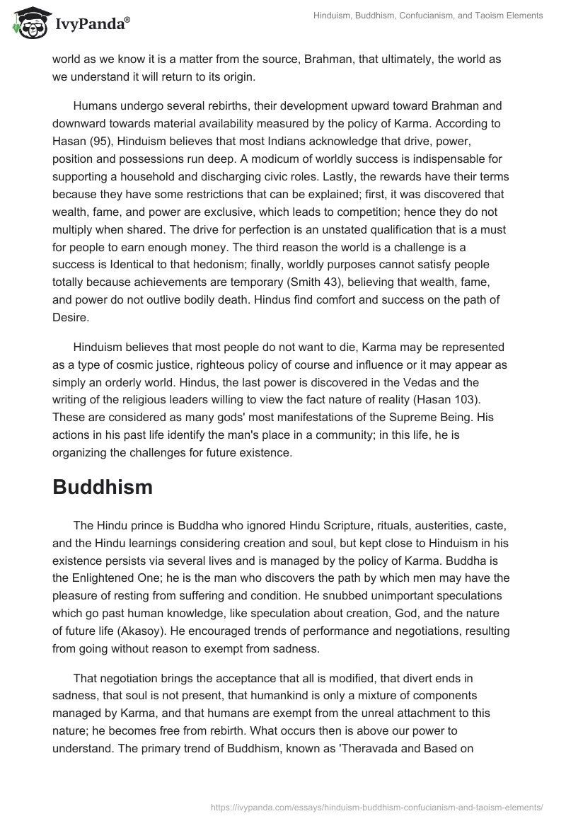 Hinduism, Buddhism, Confucianism, and Taoism Elements. Page 2