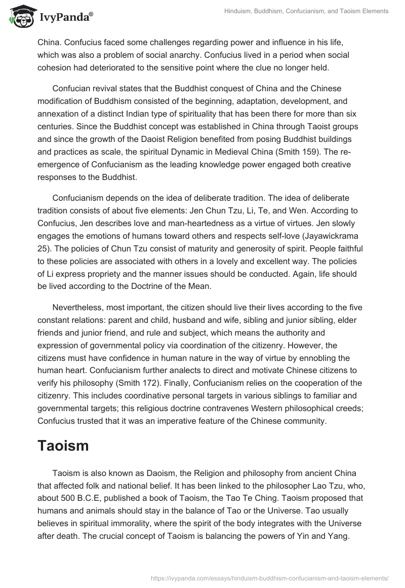Hinduism, Buddhism, Confucianism, and Taoism Elements. Page 4