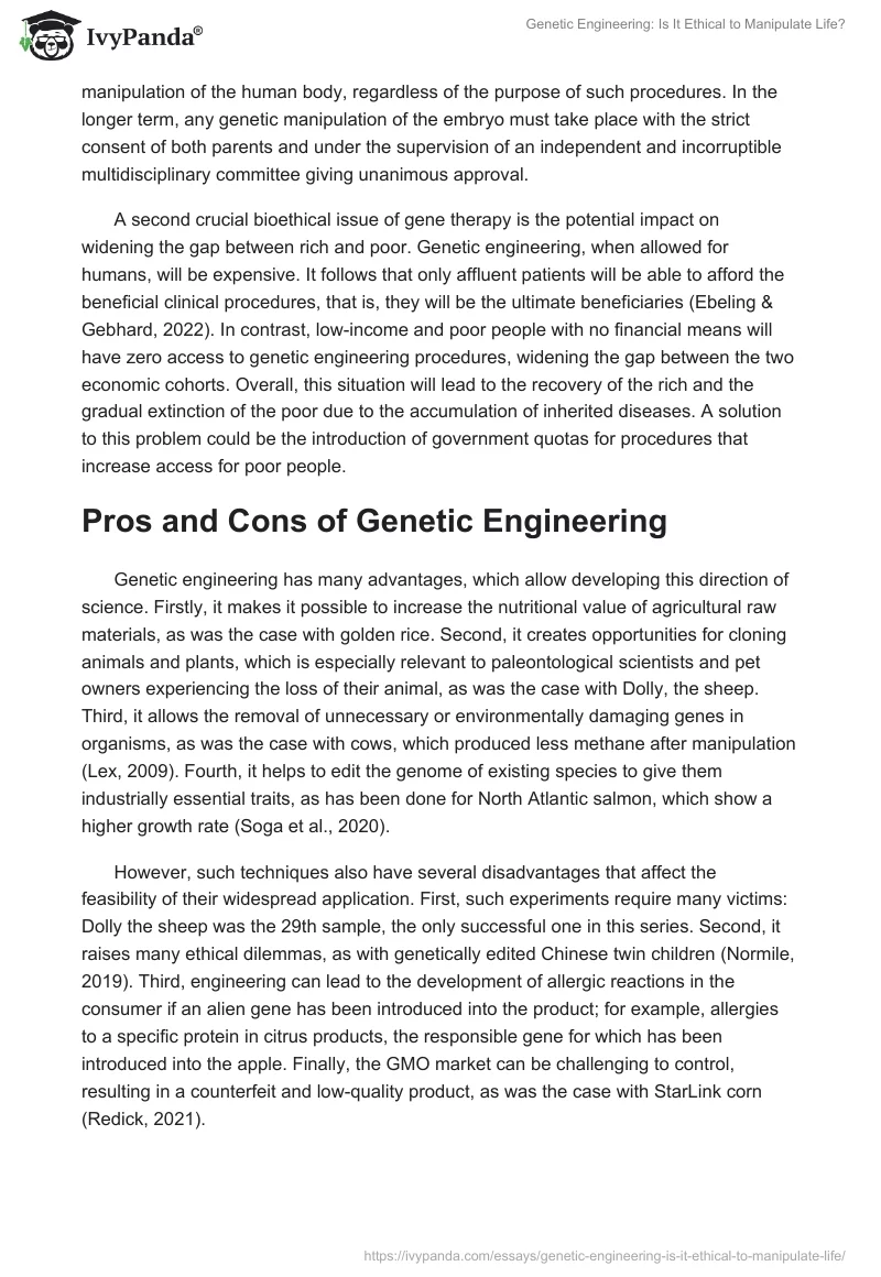 Genetic Engineering: Is It Ethical to Manipulate Life?. Page 3
