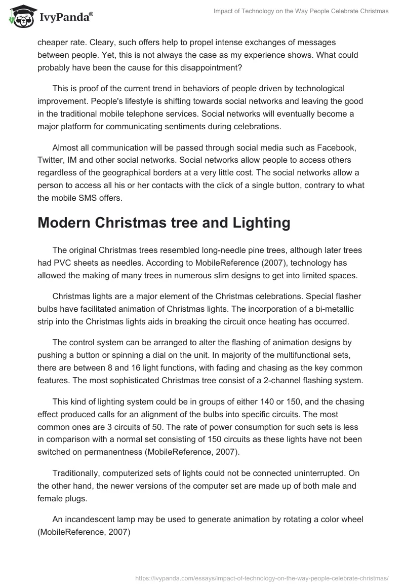 Impact of Technology on the Way People Celebrate Christmas. Page 3