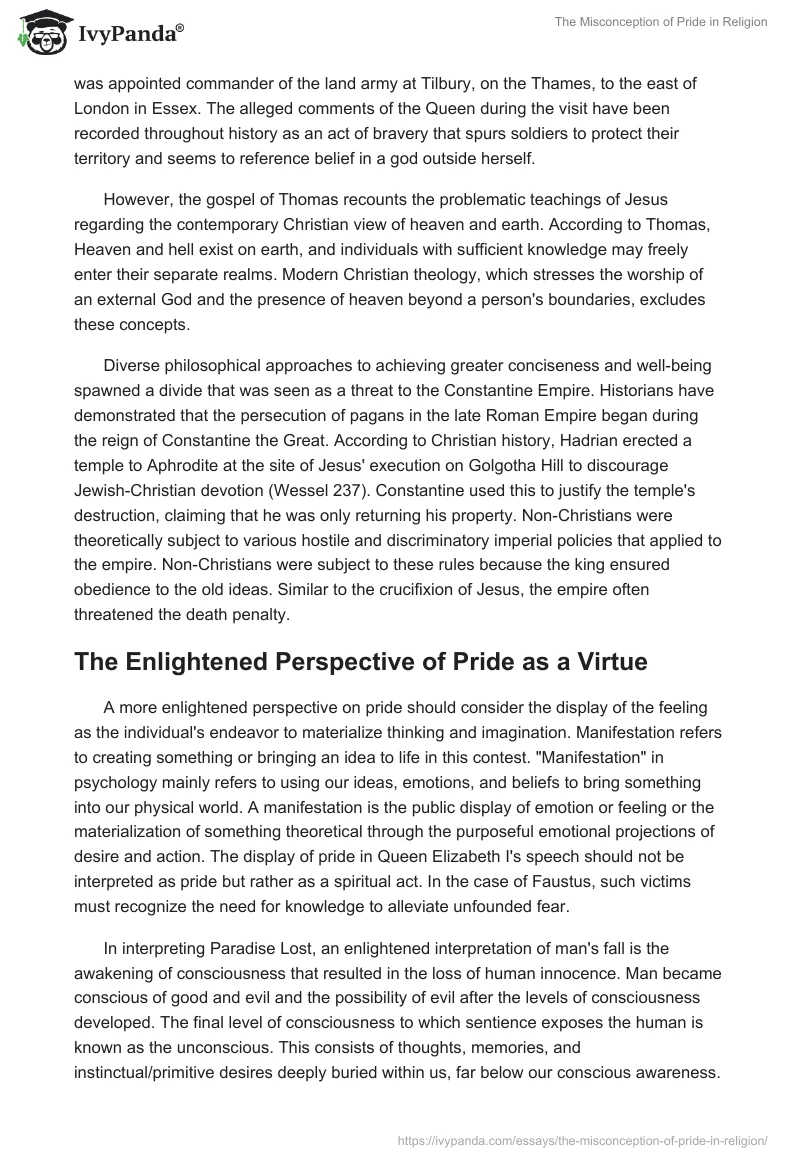 The Misconception of Pride in Religion. Page 5