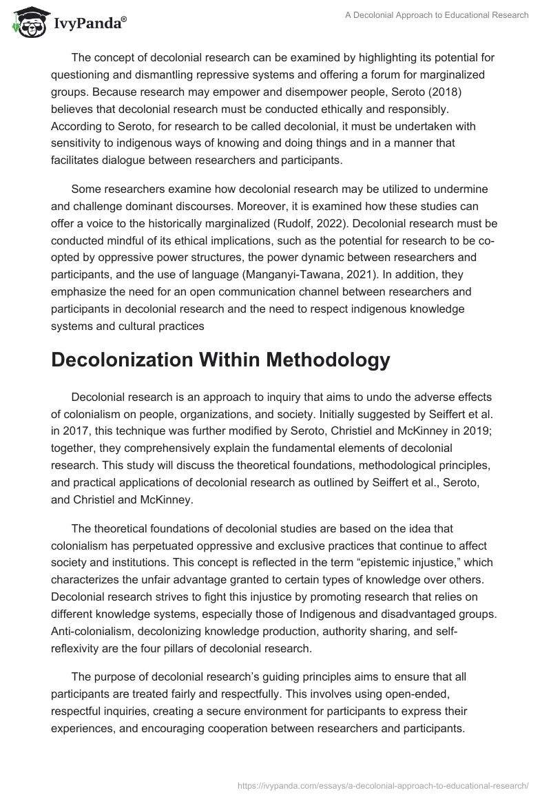 A Decolonial Approach to Educational Research. Page 3
