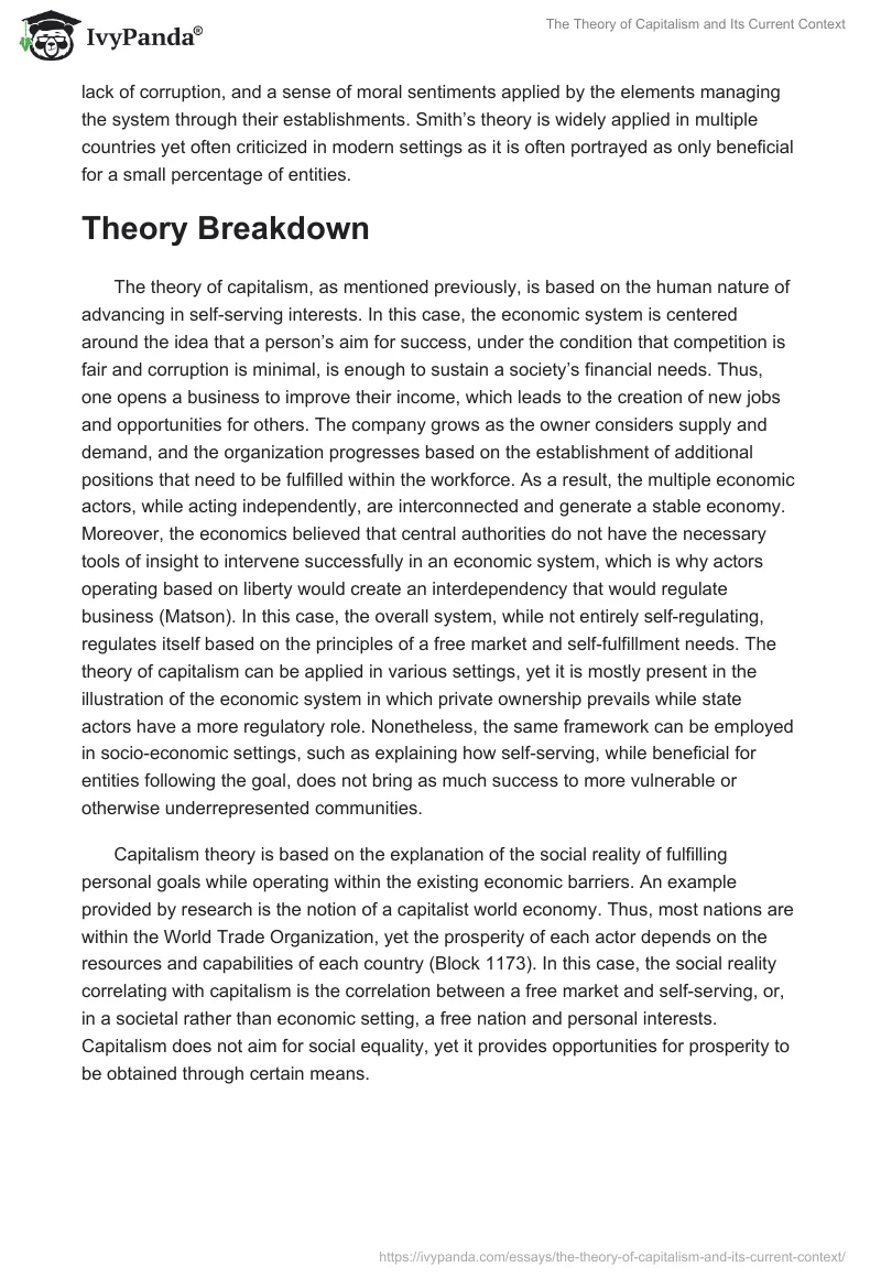 The Theory of Capitalism and Its Current Context. Page 2
