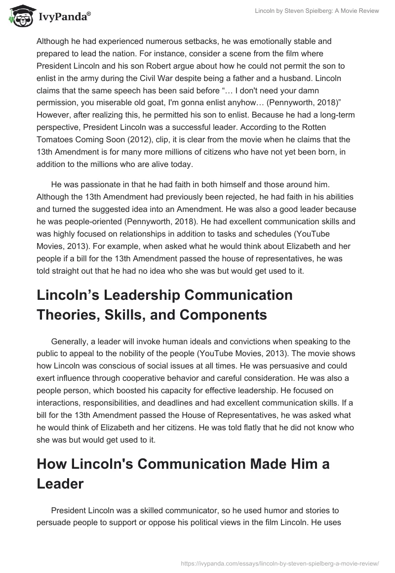 Lincoln by Steven Spielberg: A Movie Review. Page 2