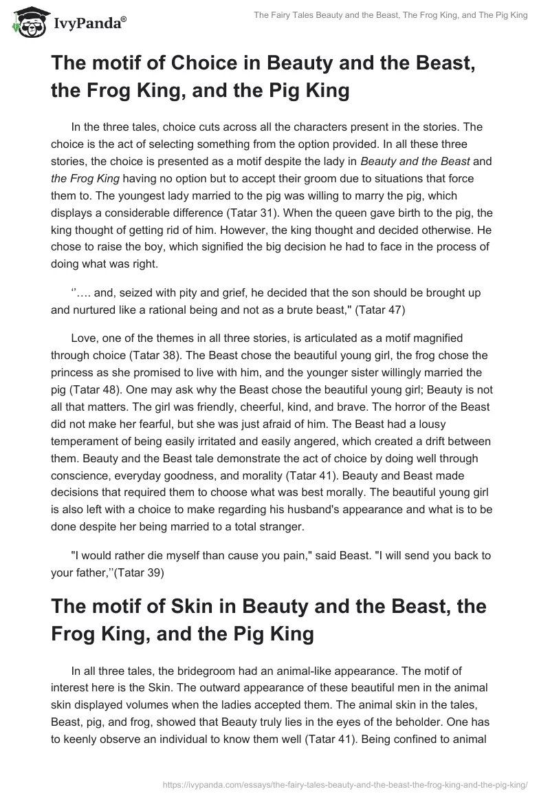 The Fairy Tales "Beauty and the Beast", "The Frog King", and "The Pig King". Page 2
