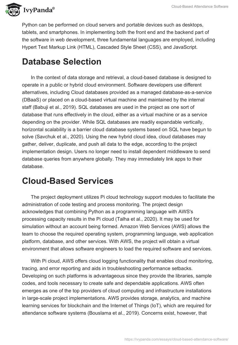 Cloud-Based Attendance Software. Page 2
