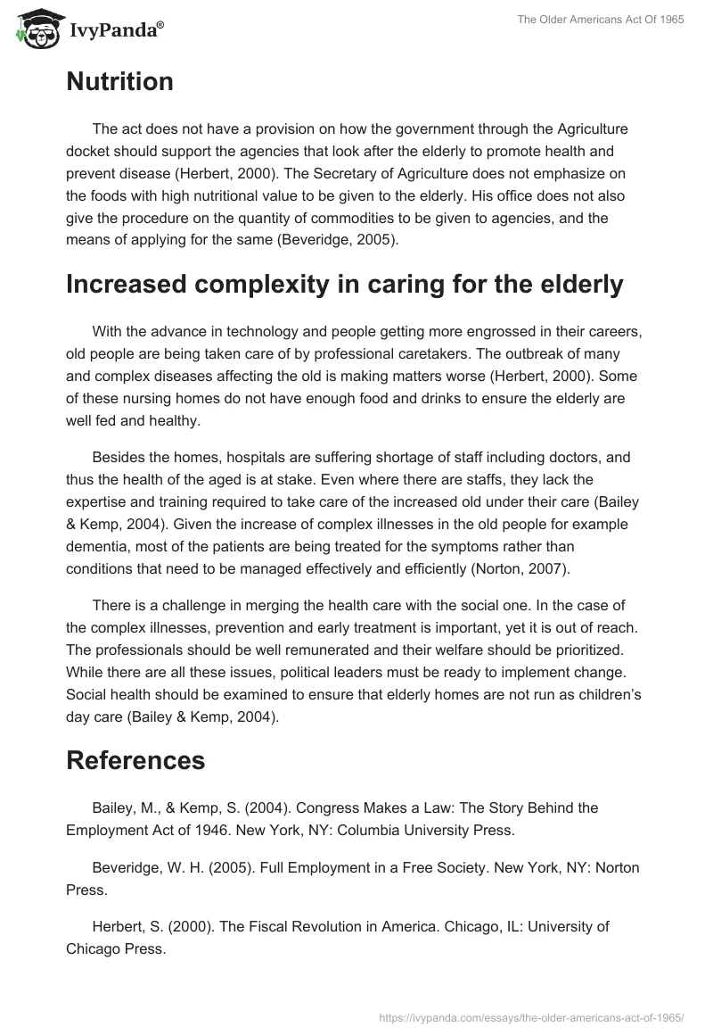 The Older Americans Act Of 1965. Page 2