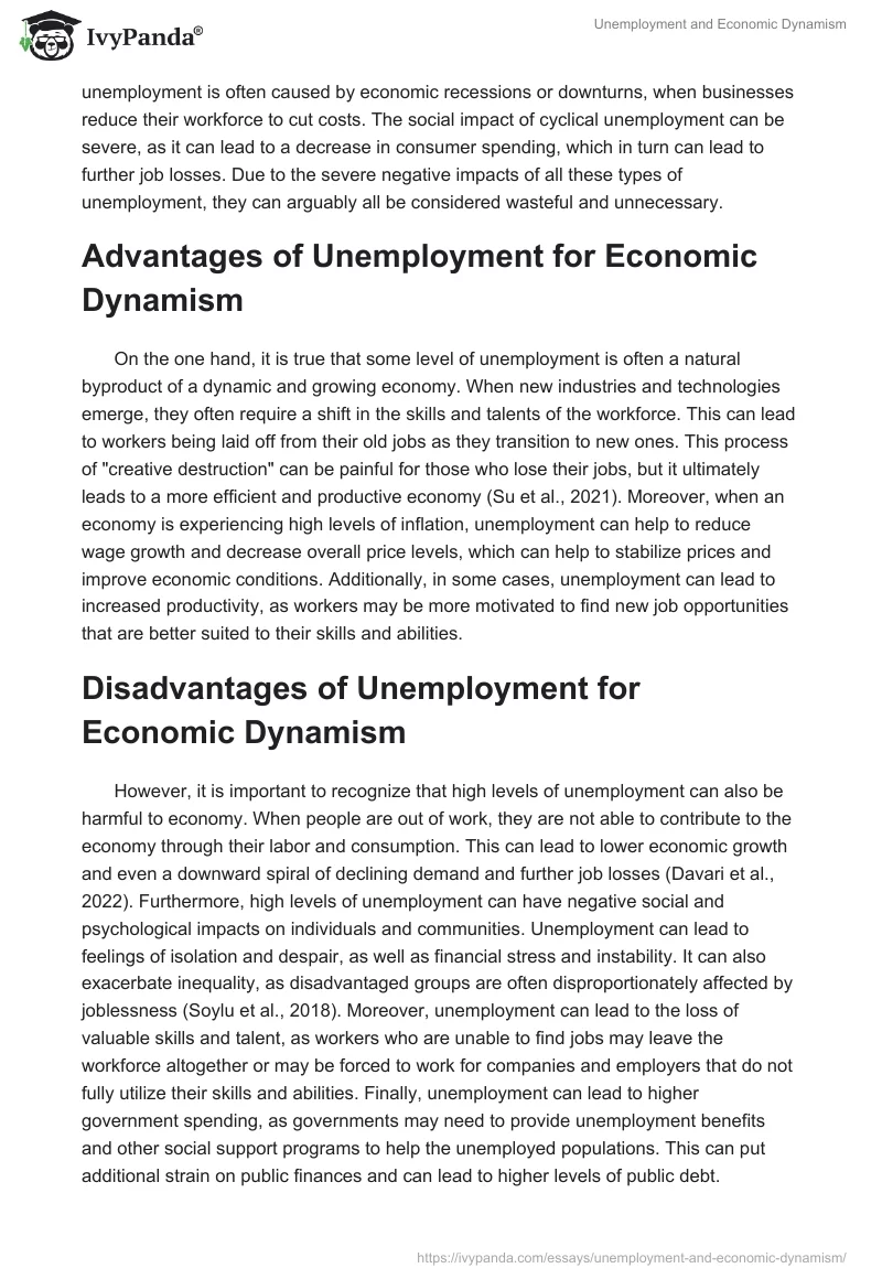 Unemployment and Economic Dynamism. Page 2