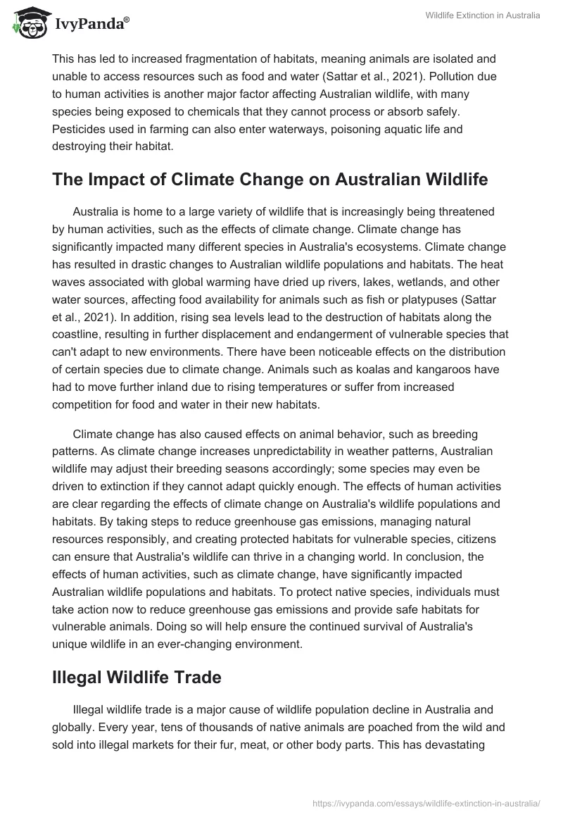 Wildlife Management and Extinction Prevention in Australia. Page 4
