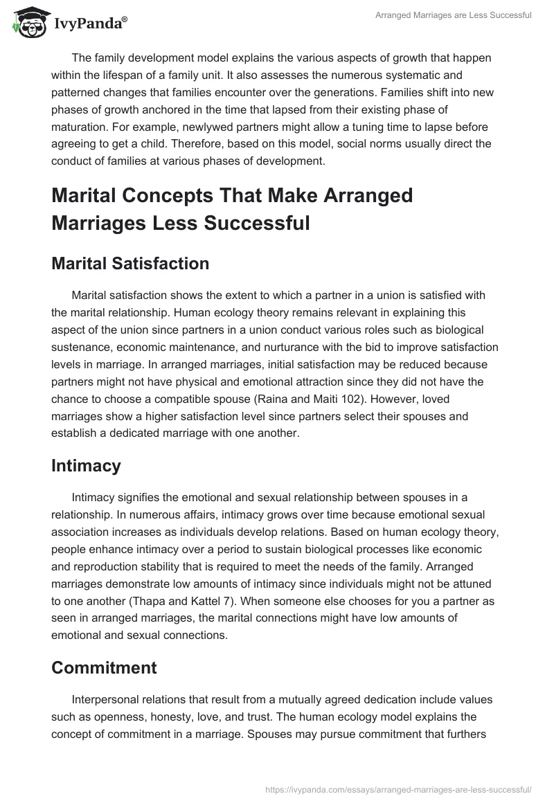 Arranged Marriages are Less Successful. Page 3