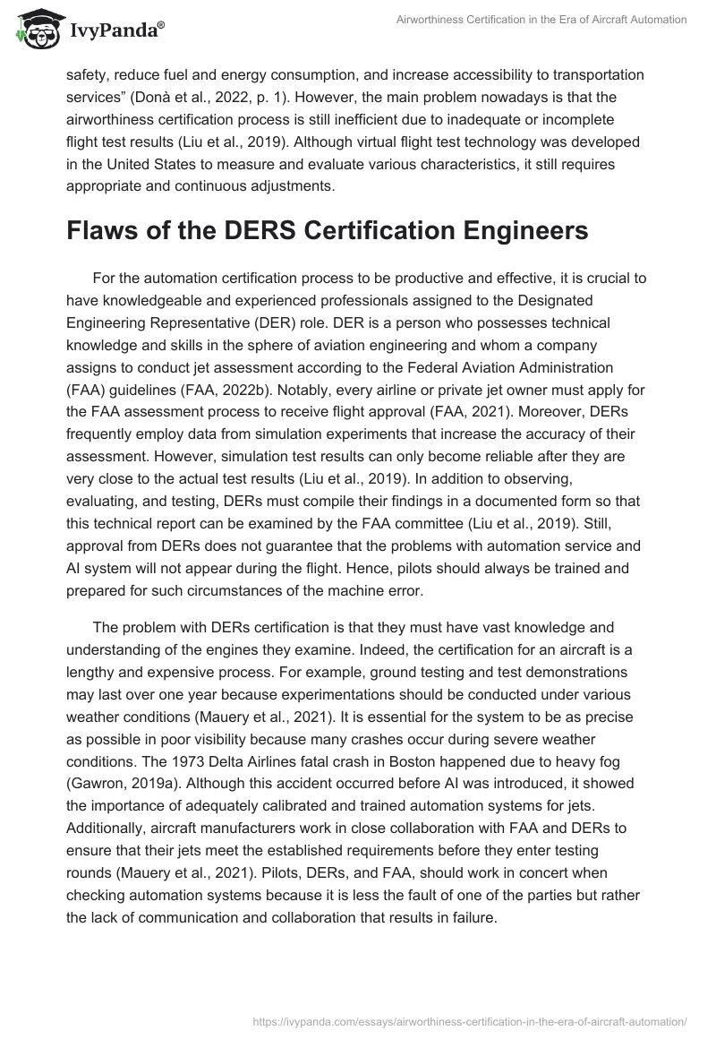Airworthiness Certification in the Era of Aircraft Automation. Page 2