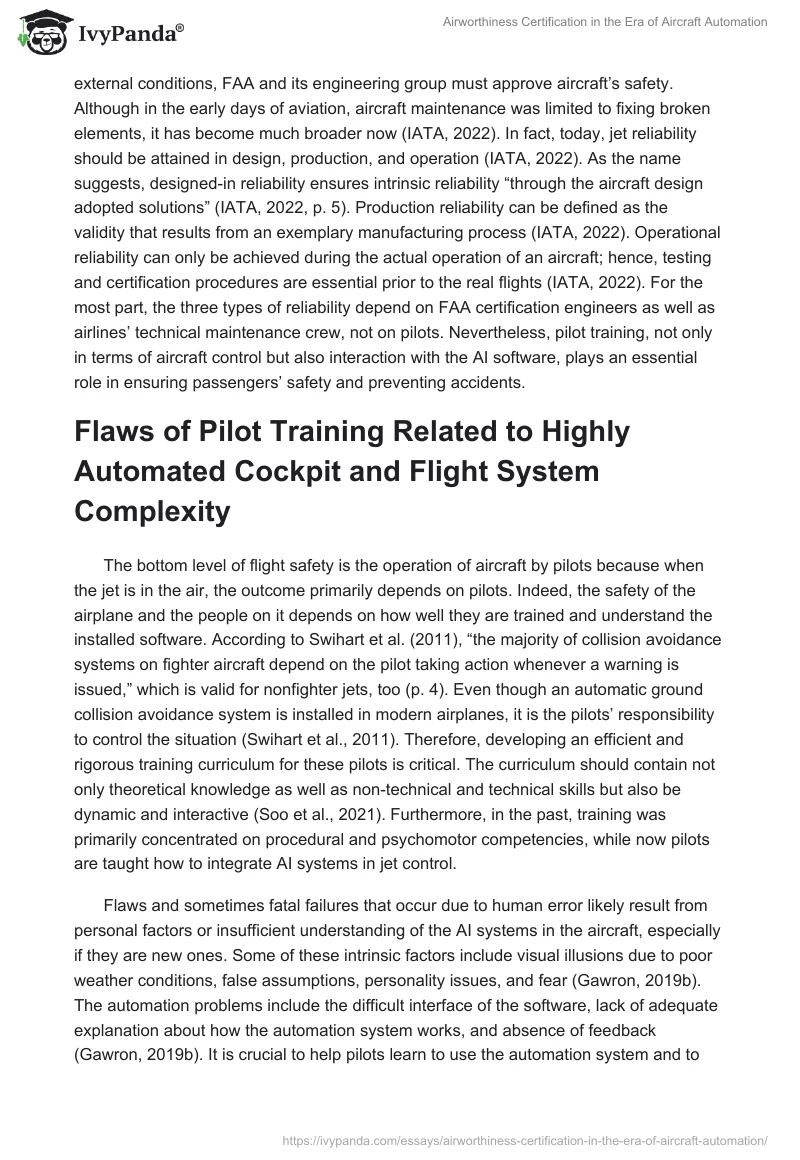 Airworthiness Certification in the Era of Aircraft Automation. Page 4