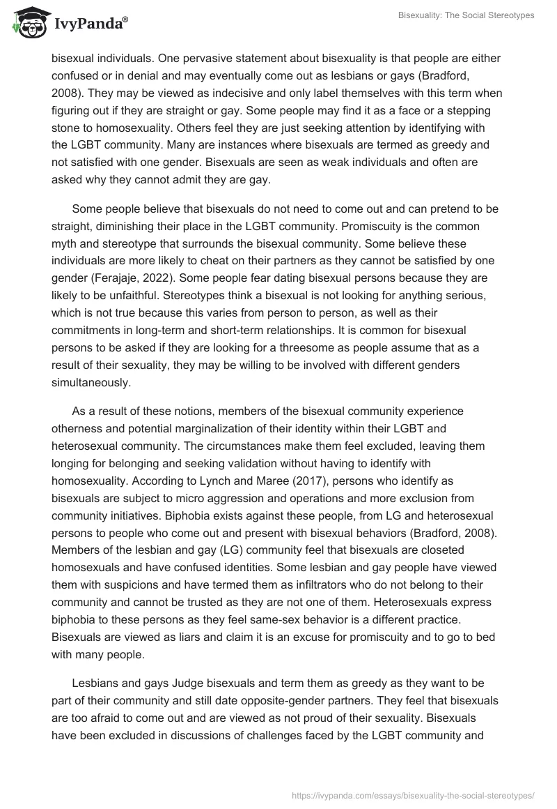 Bisexuality: The Social Stereotypes. Page 2