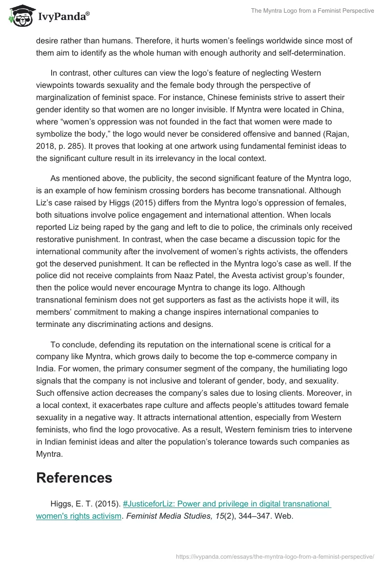 The Myntra Logo from a Feminist Perspective. Page 2