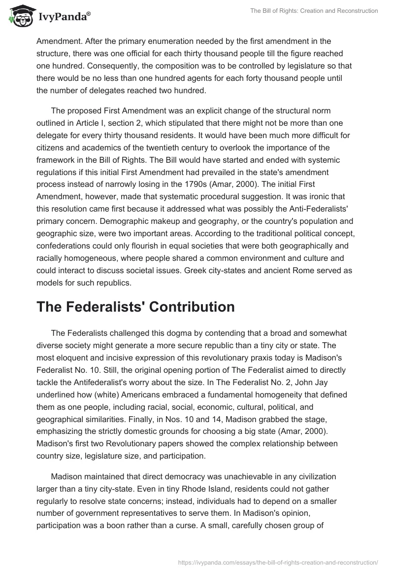 The Bill of Rights: Creation and Reconstruction. Page 3
