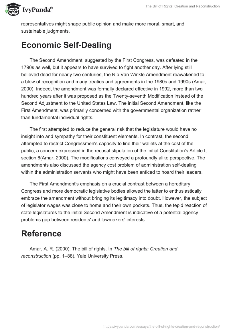 The Bill of Rights: Creation and Reconstruction. Page 4