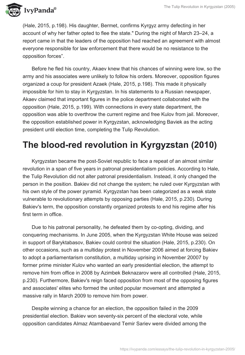 The Tulip Revolution in Kyrgyzstan (2005). Page 3