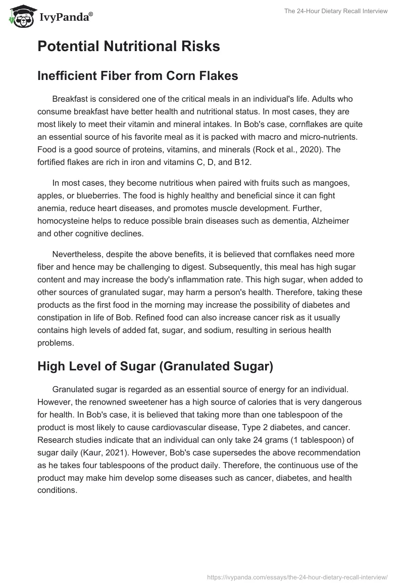 The 24-Hour Dietary Recall Interview. Page 2