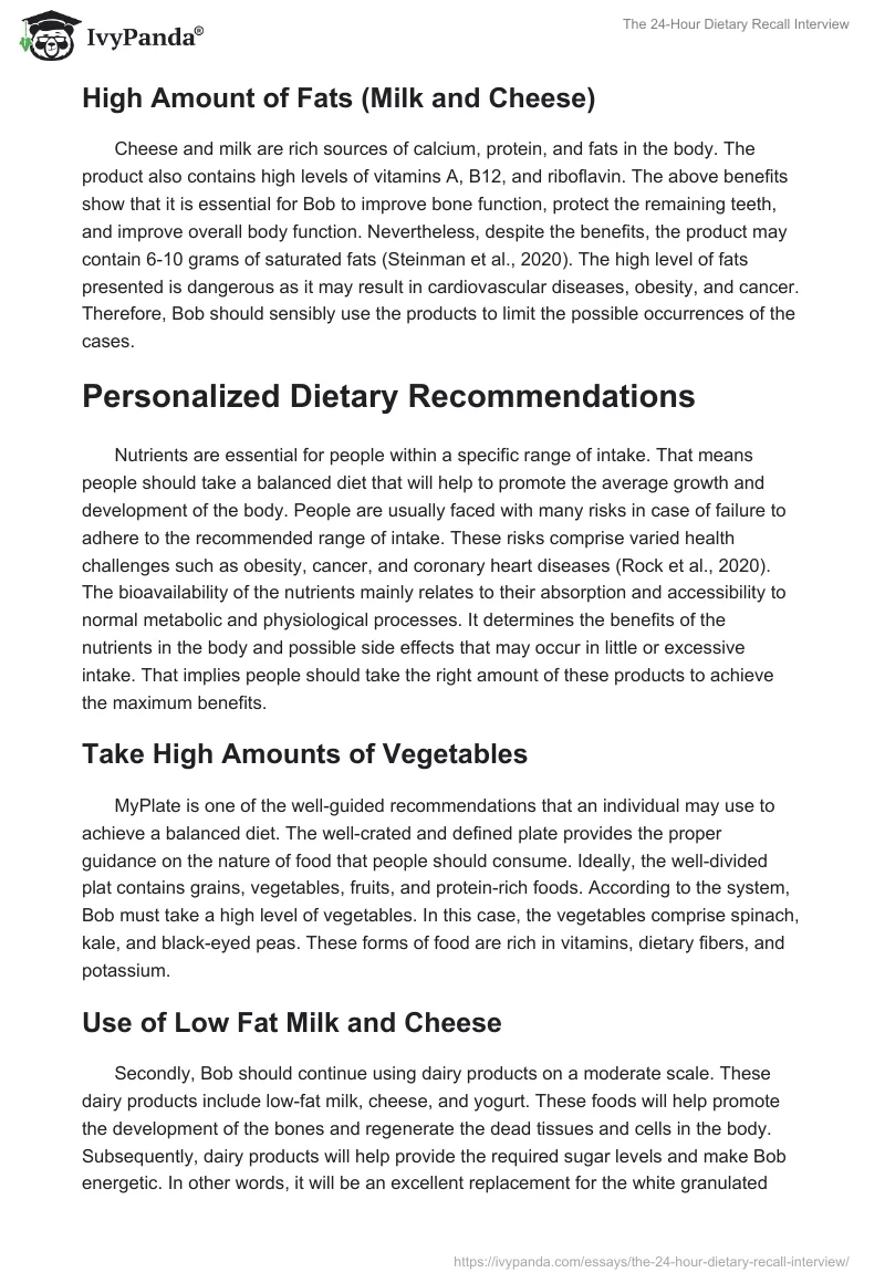 The 24-Hour Dietary Recall Interview. Page 3