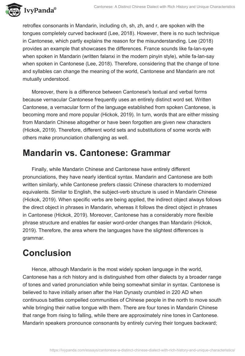 Cantonese: A Distinct Chinese Dialect with Rich History and Unique Characteristics. Page 3