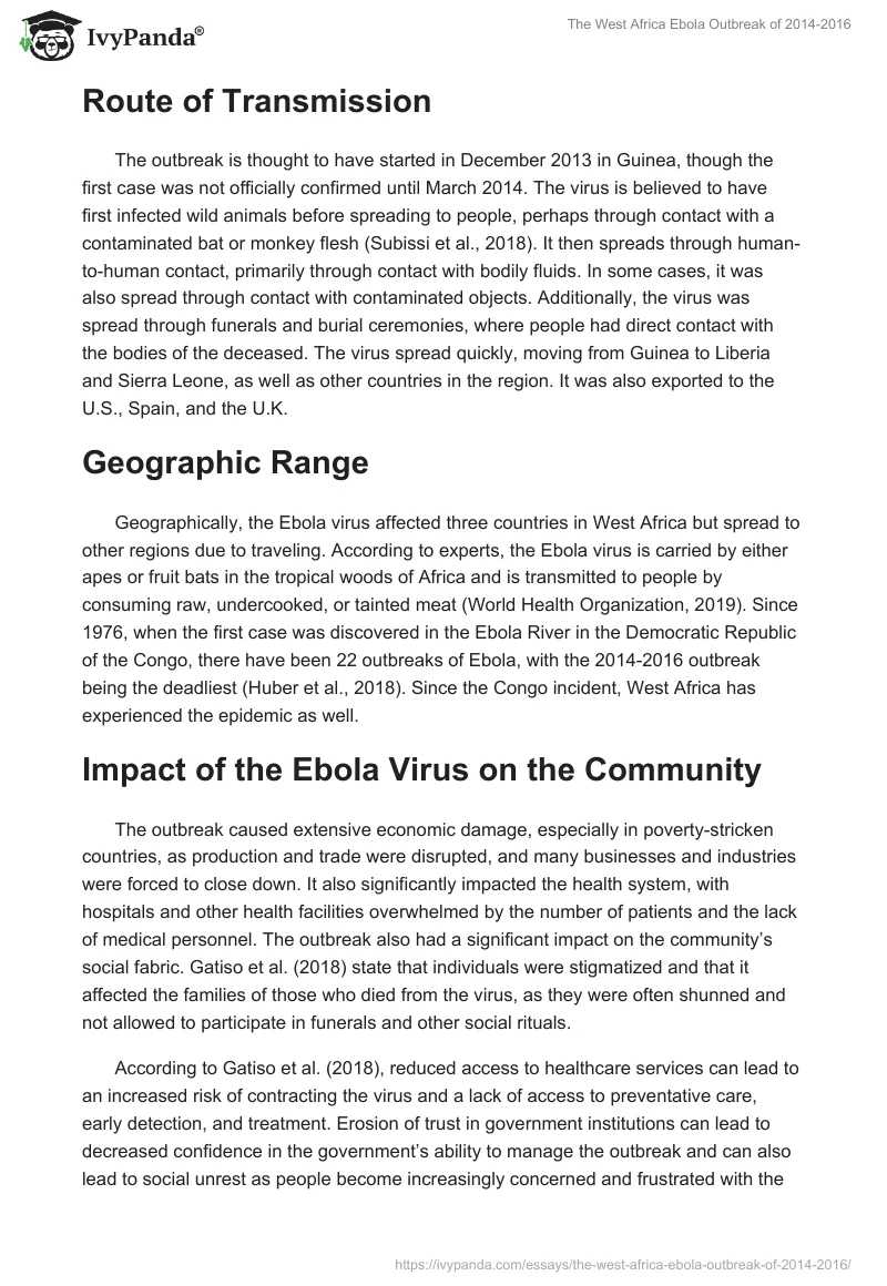 The West Africa Ebola Outbreak of 2014-2016. Page 2