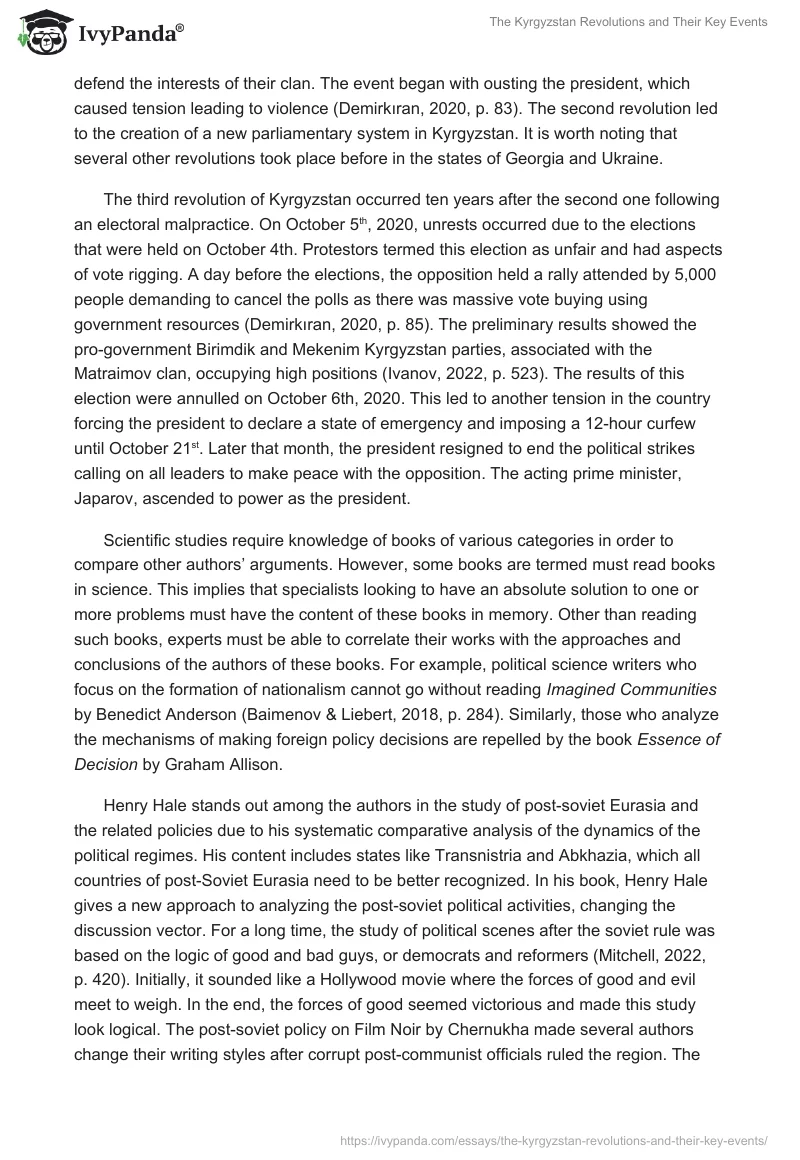 The Kyrgyzstan Revolutions and Their Key Events. Page 2