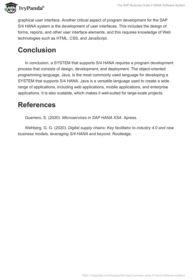 The SAP Business Suite 4 HANA Software System. Page 2