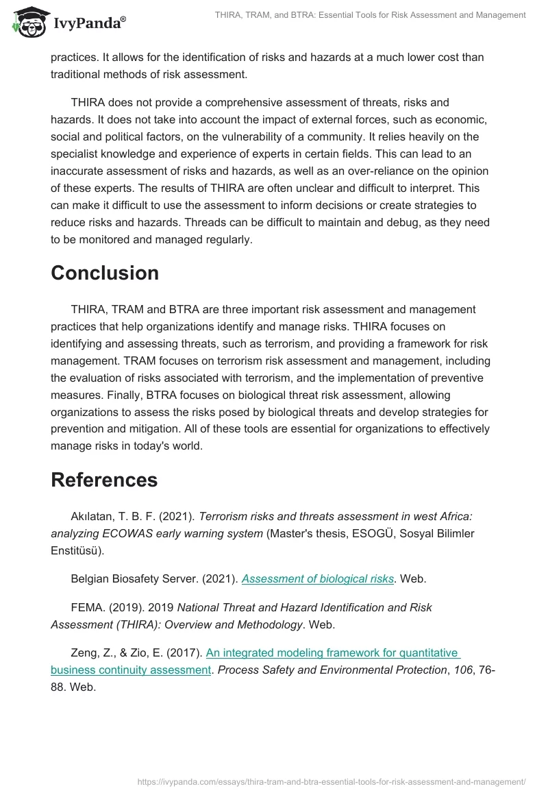 THIRA, TRAM, and BTRA: Essential Tools for Risk Assessment and Management. Page 5