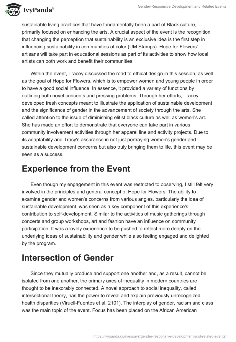 Gender-Responsive Development and Related Events. Page 2
