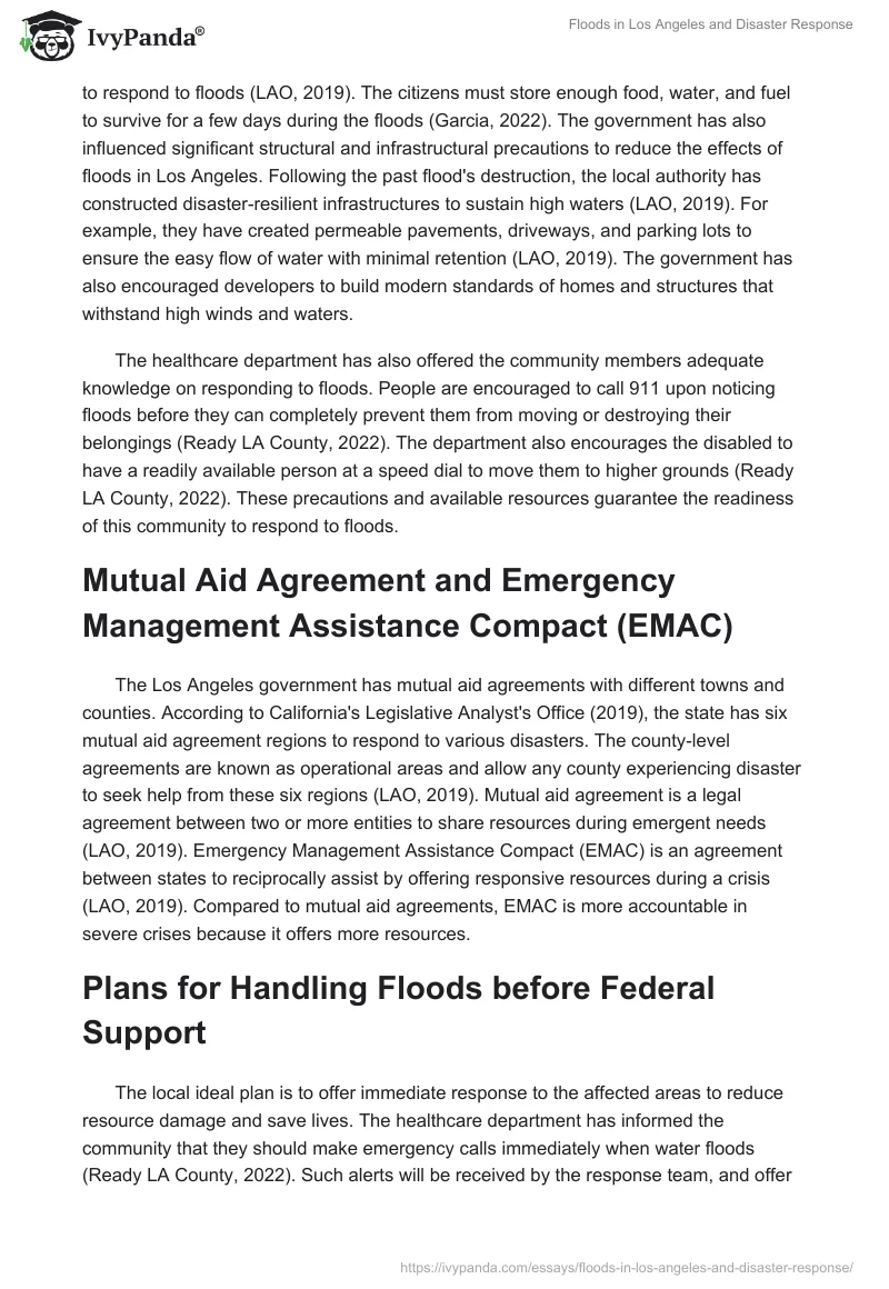Floods in Los Angeles and Disaster Response. Page 4
