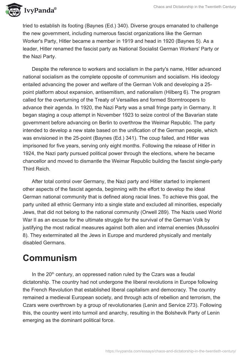 Chaos and Dictatorship in the Twentieth Century. Page 2
