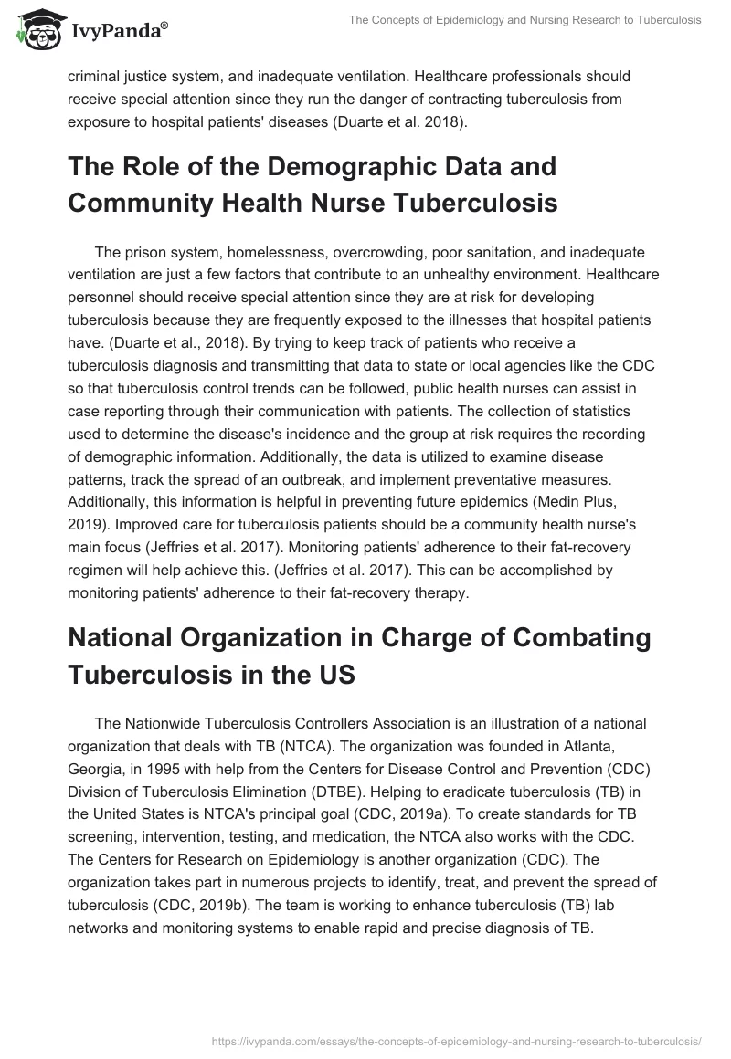 The Concepts of Epidemiology and Nursing Research to Tuberculosis. Page 5