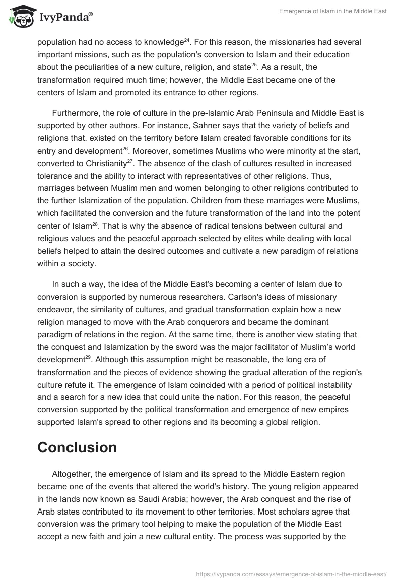 Emergence of Islam in the Middle East. Page 4
