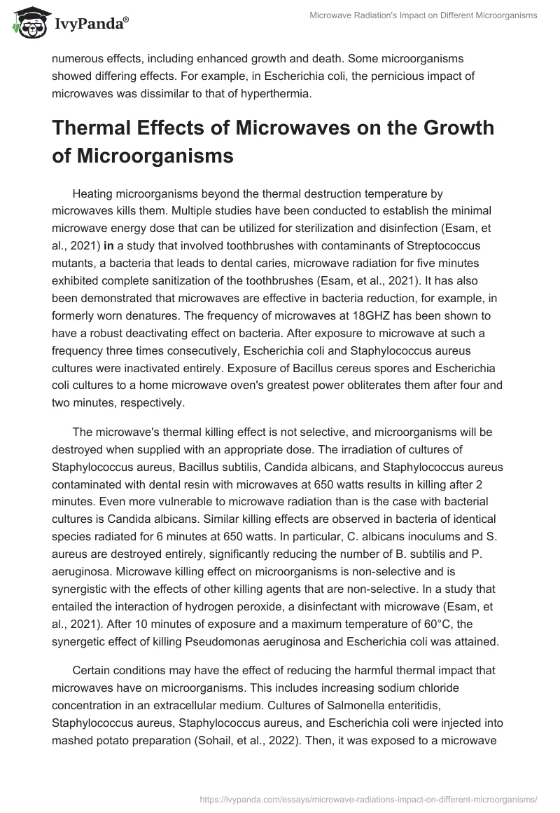 Microwave Radiation's Impact on Different Microorganisms. Page 2