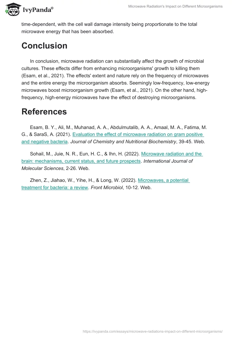 Microwave Radiation's Impact on Different Microorganisms. Page 4