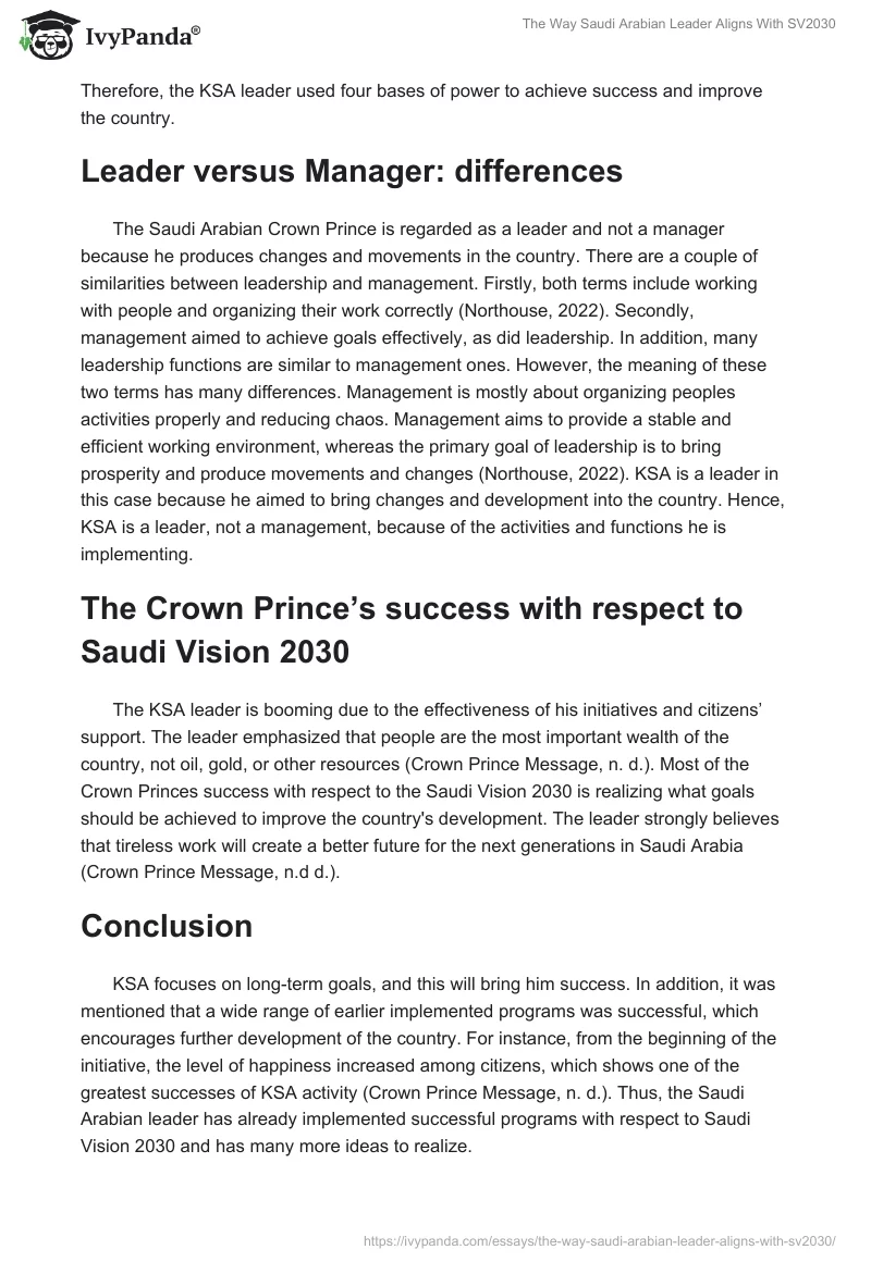 The Way Saudi Arabian Leader Aligns With SV2030. Page 2