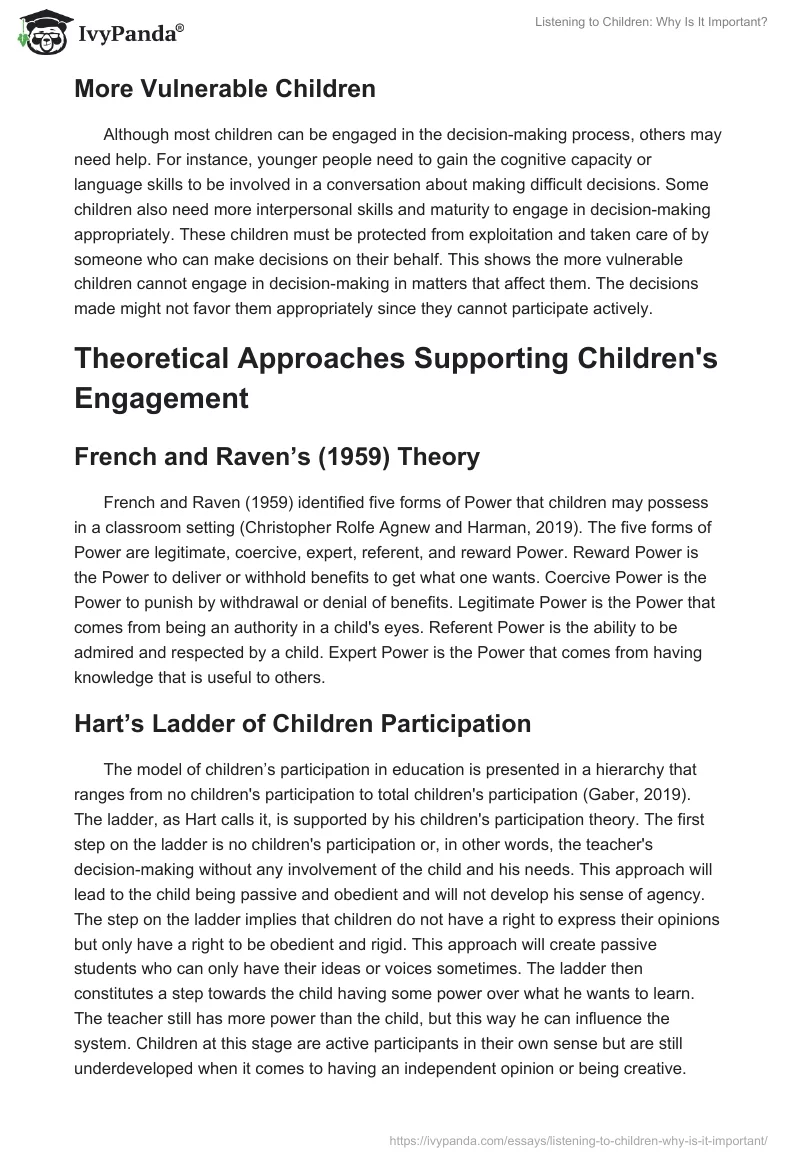 Listening to Children: Why Is It Important?. Page 5