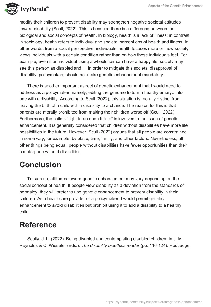 Aspects of the Genetic Enhancement. Page 2