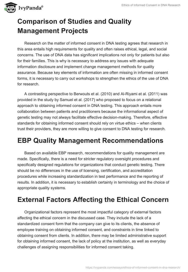 Ethics of Informed Consent in DNA Research. Page 3
