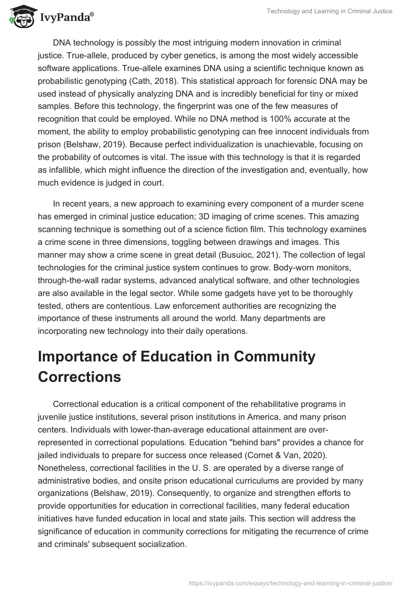 Technology and Learning in Criminal Justice. Page 4