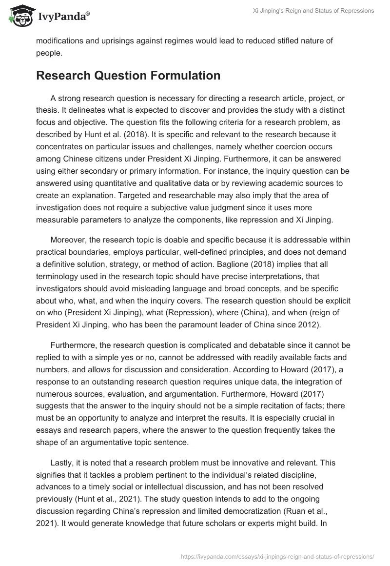 Xi Jinping's Reign and Status of Repressions. Page 4